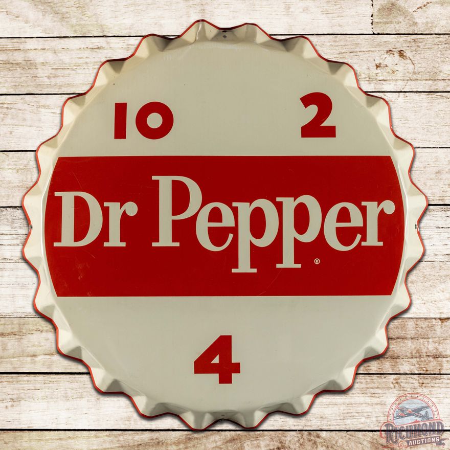 Amazing Dr. Pepper 10-2-4 Single Sided Tin Bottlecap Sign