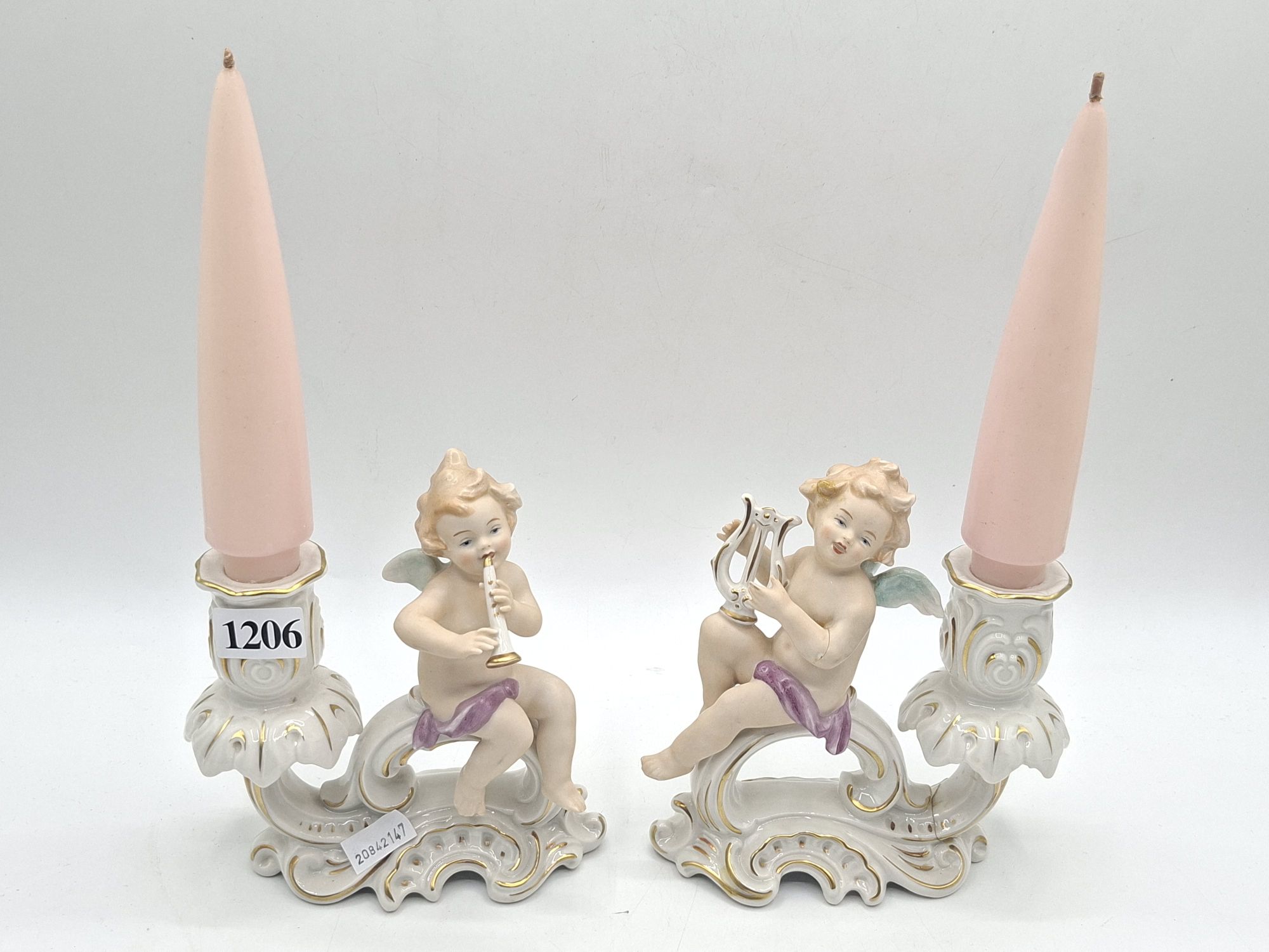 1206 · ALKA CERAMIC CANDLESTICKS
