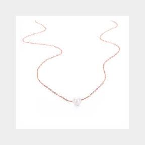Surgical Steel Pearl Necklace - Rose Gold - Bar 9902003376209 - 51748/20034 SN B2 (S7)
