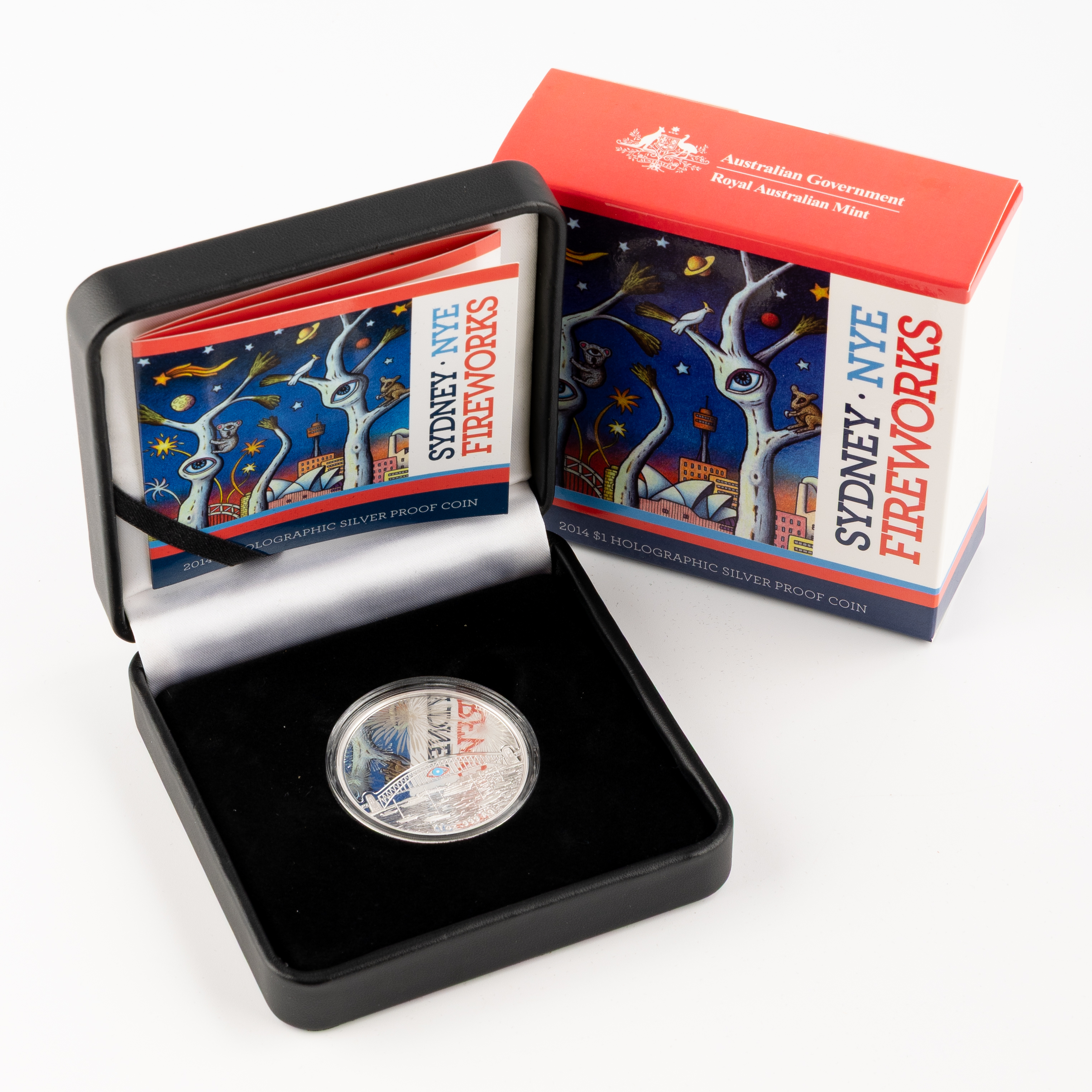 Elizabeth II, Sydney NYE Fireworks, One Dollar, 2014, FDC