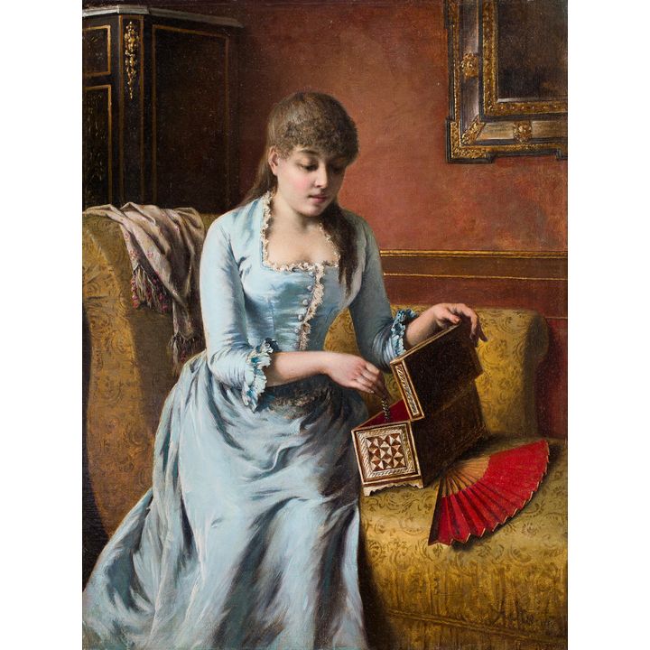 Alfred Stevens | Kobieta we wnętrzu