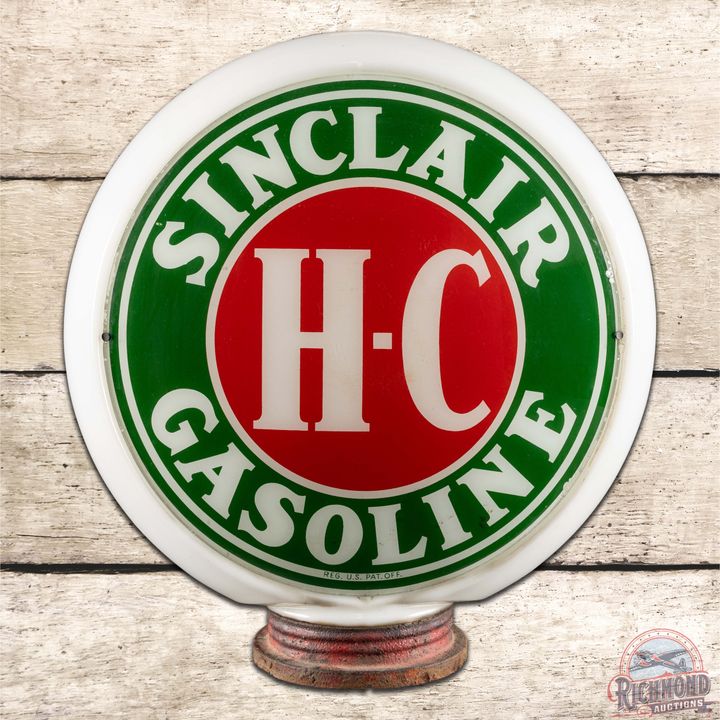 Sinclair H-C Gasoline 13.5" Gas Pump Globe Complete