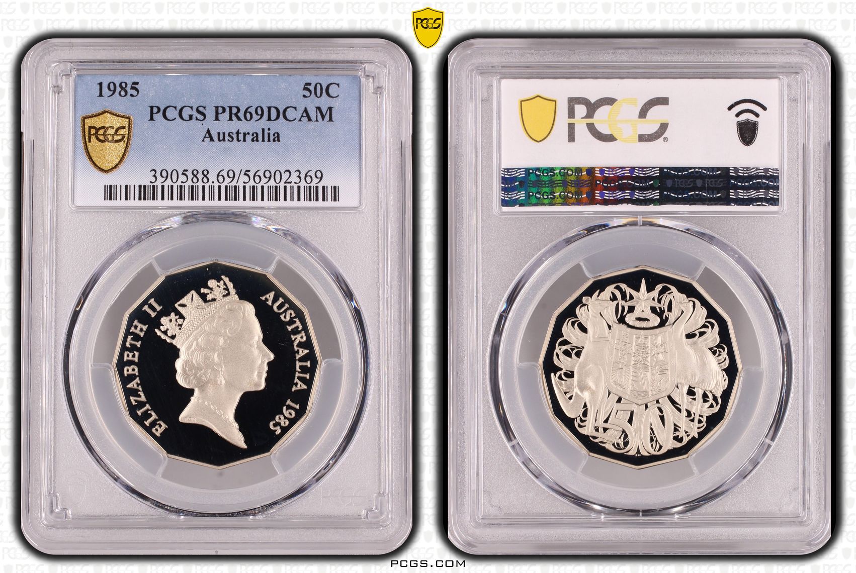 Fifty Cent, 1985, PCGS PR69DCAM