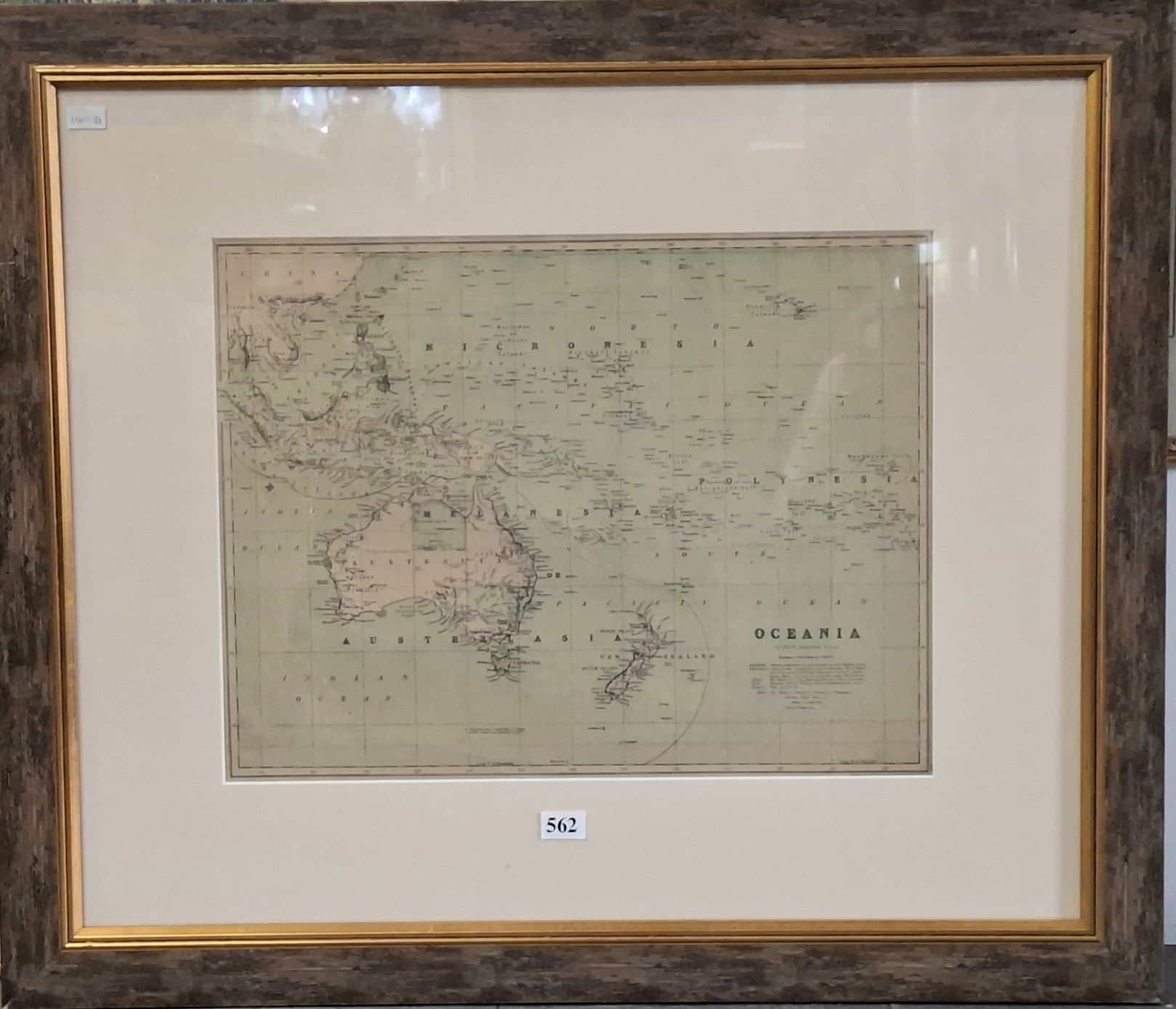 A FRAMED ANTIQUE MAP