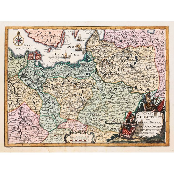 Johann Christian Berndt | Kriegs Schauplatz von Curland, Pohlen, Preussen…