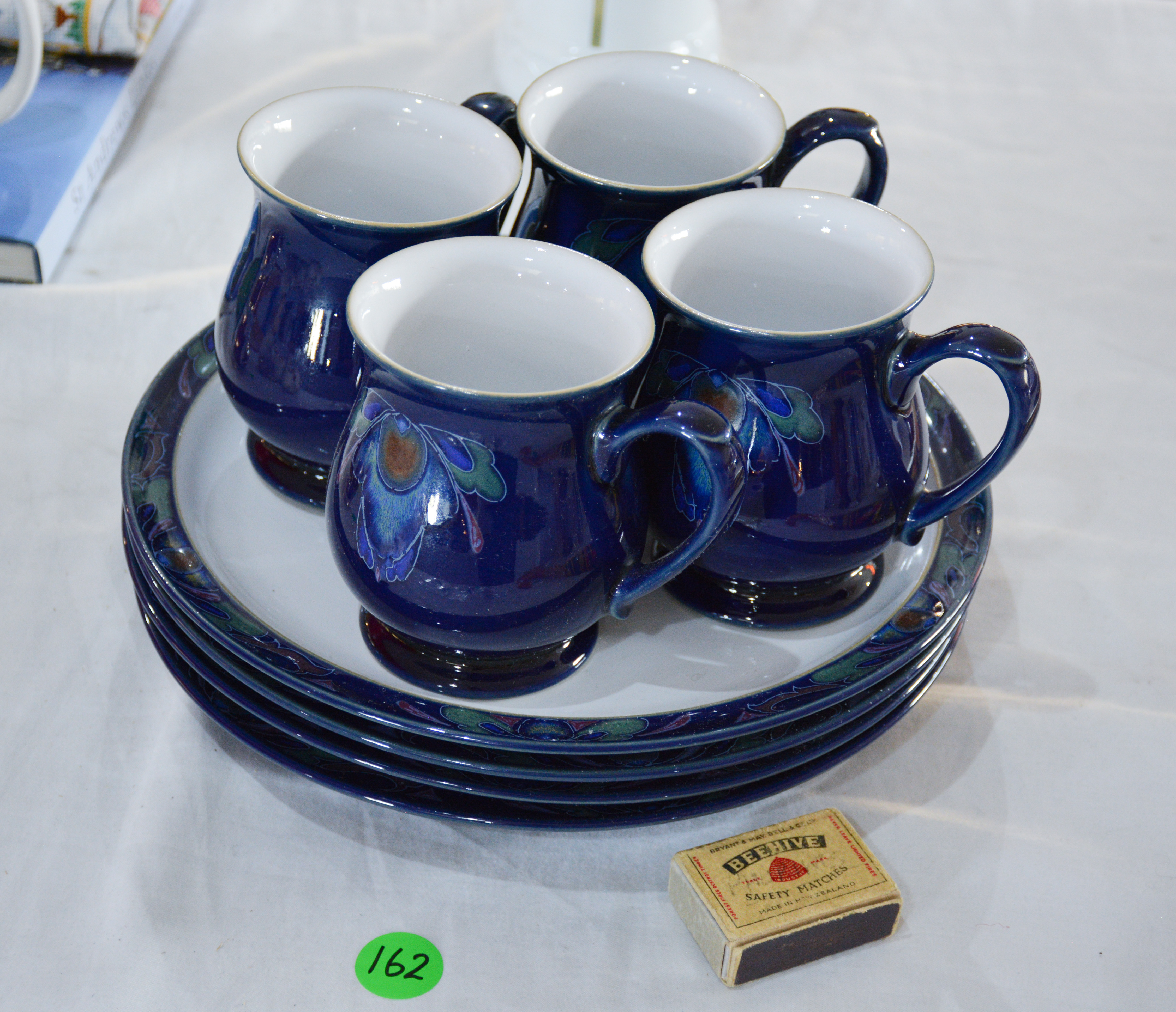 Denby Ware Mugs x 4 and Dinner Plates x 4 — NZ auction result