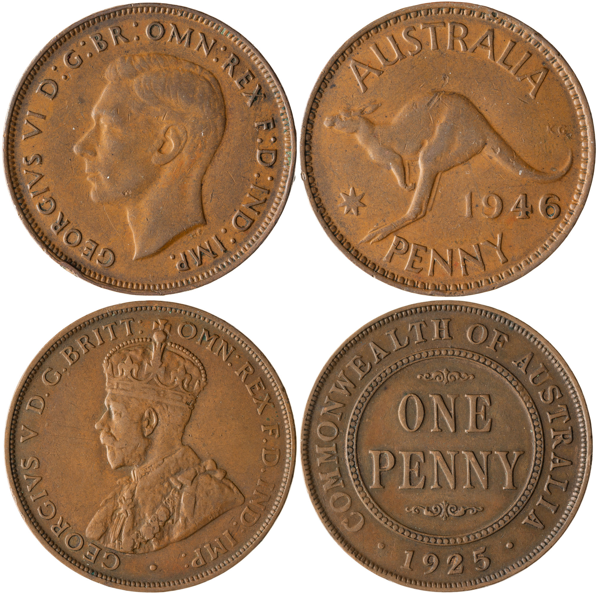George V - George VI, Penny, 1925 - 1946, VF