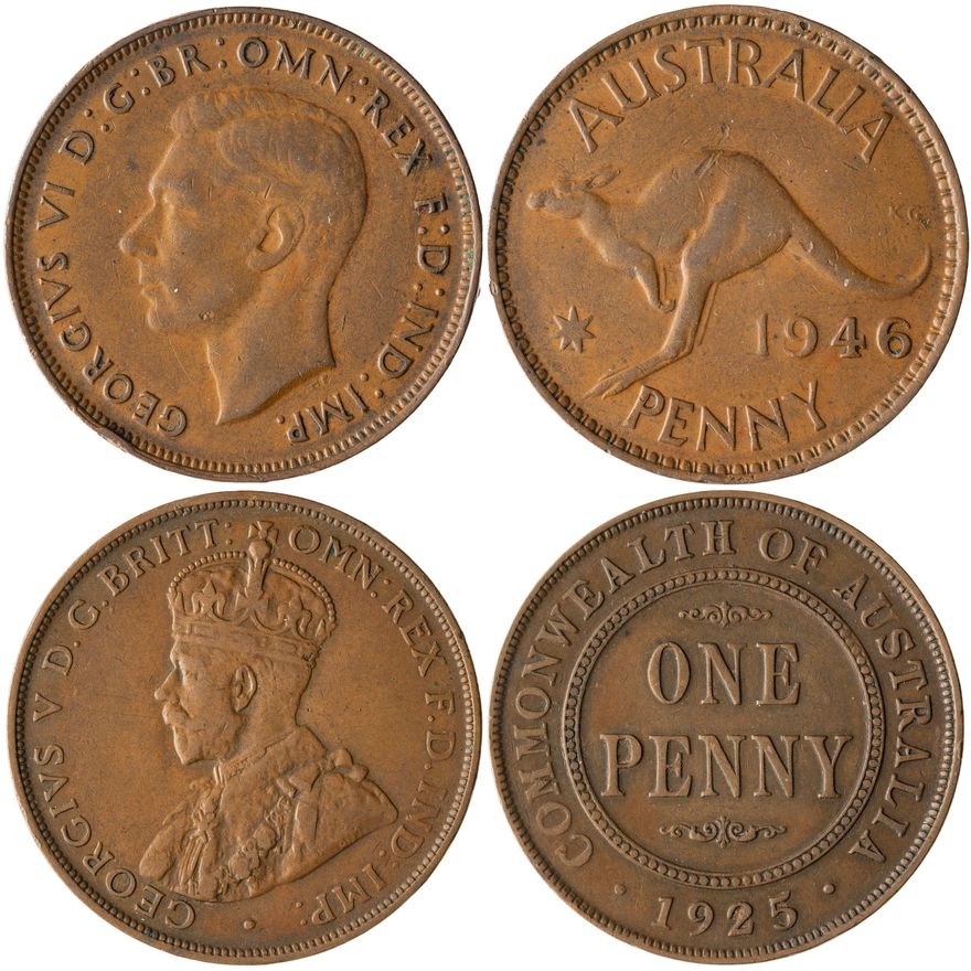 George V - George VI, Penny, 1925 - 1946,  VF