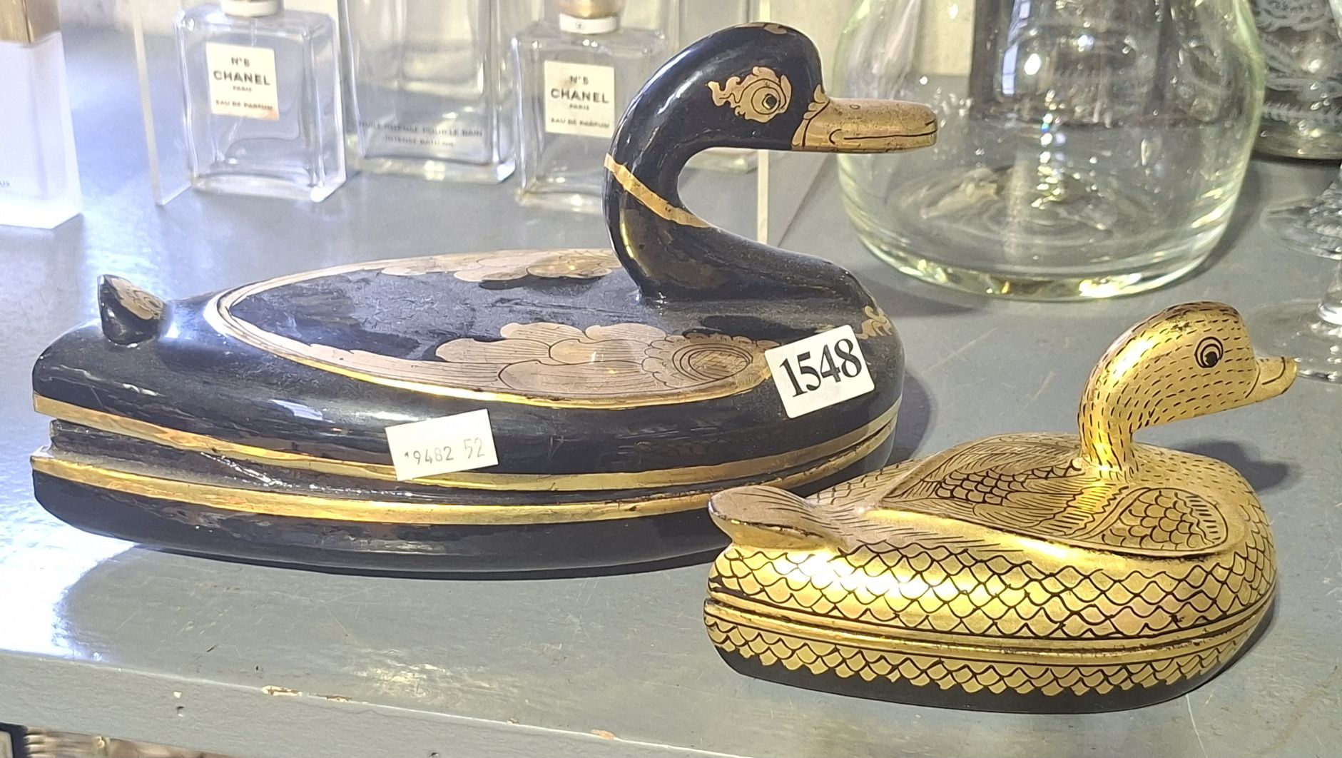 Laquered Duck Trinket Boxes