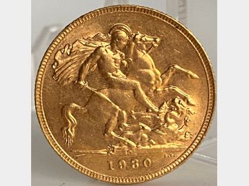 1930 GEORGE V PERTH MINT GOLD SOVEREIGN SCARCE.