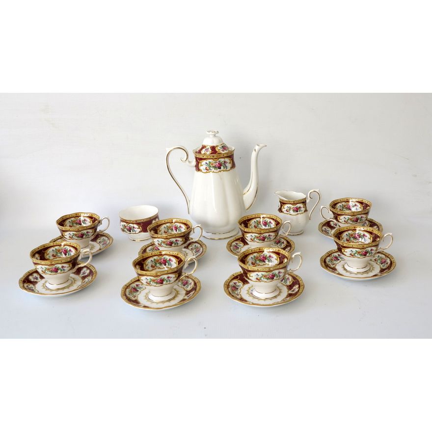 ROYAL ALBERT "LADY HAMILTON" COFFEE SERVICE, 19 piece
