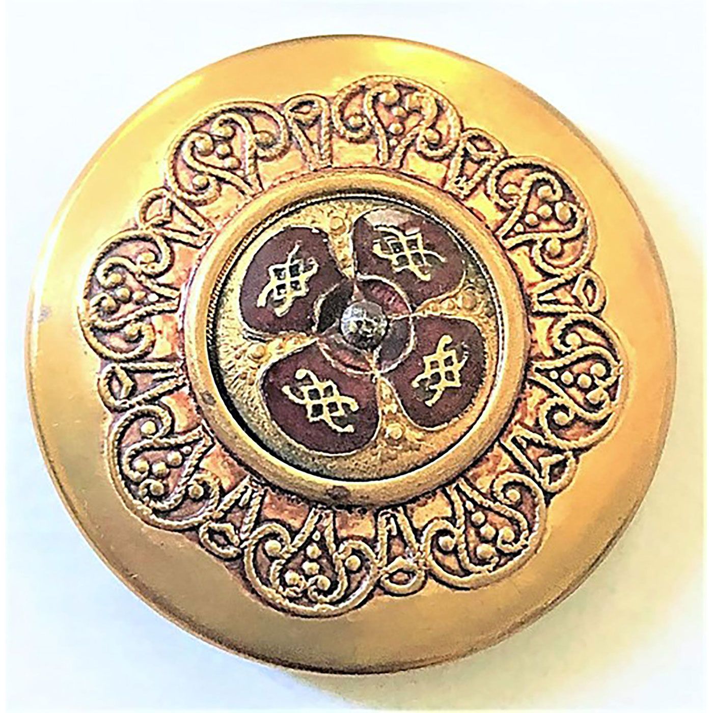 A SMALL CARD OF ASSORTED DIV 1 JEWELED BUTTONS Lion And Unicorn