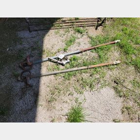 Pair of frost free hydrants and fuel pump handle