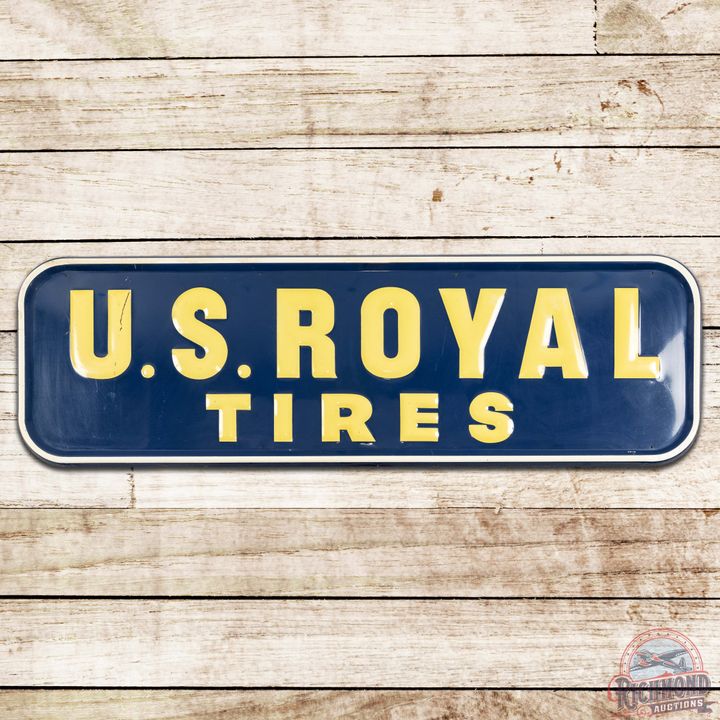 1959 US Royal Tires Horizontal Embossed SST Sign