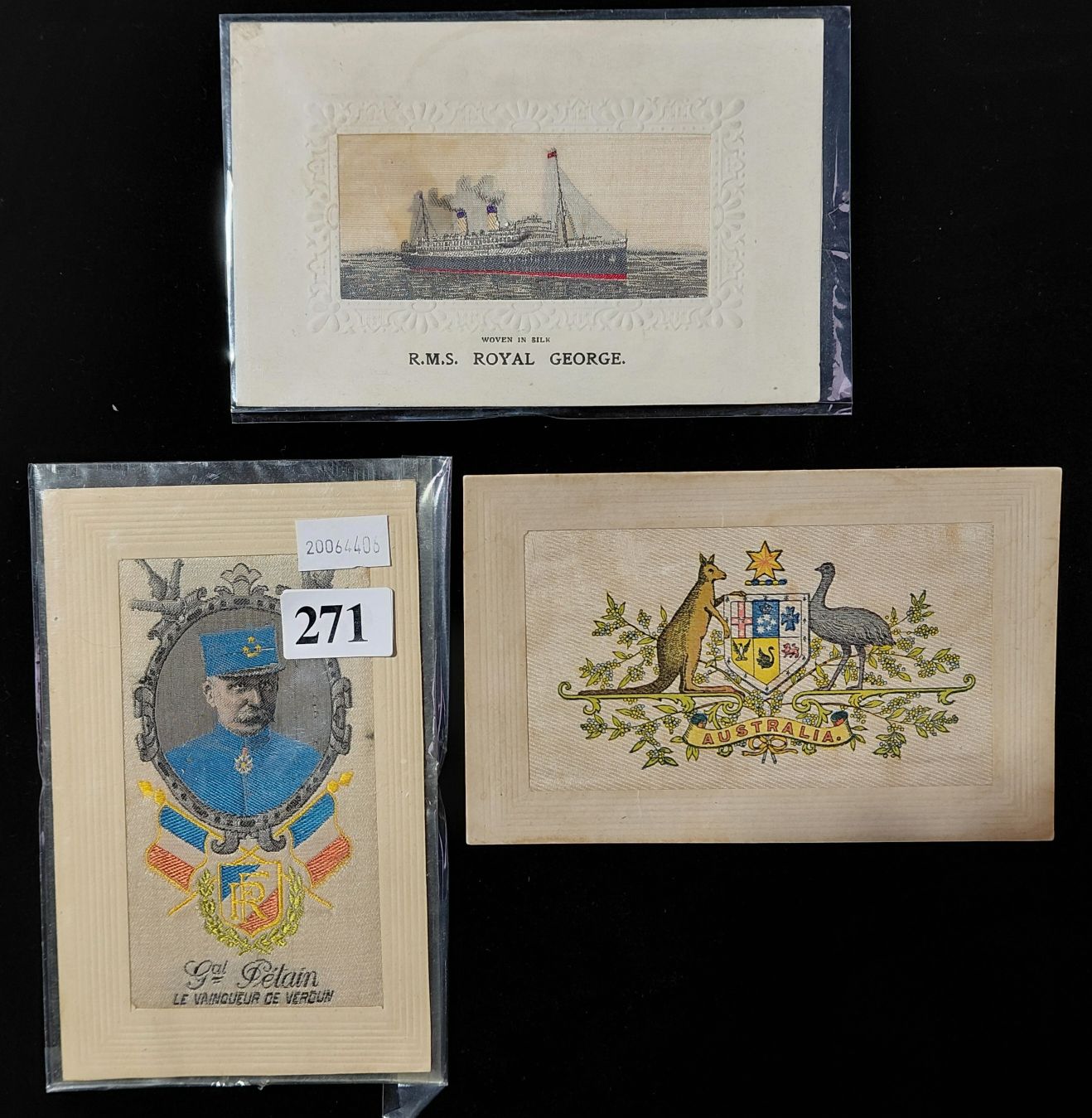 271 · SILK  POSTCARDS - MILITARY