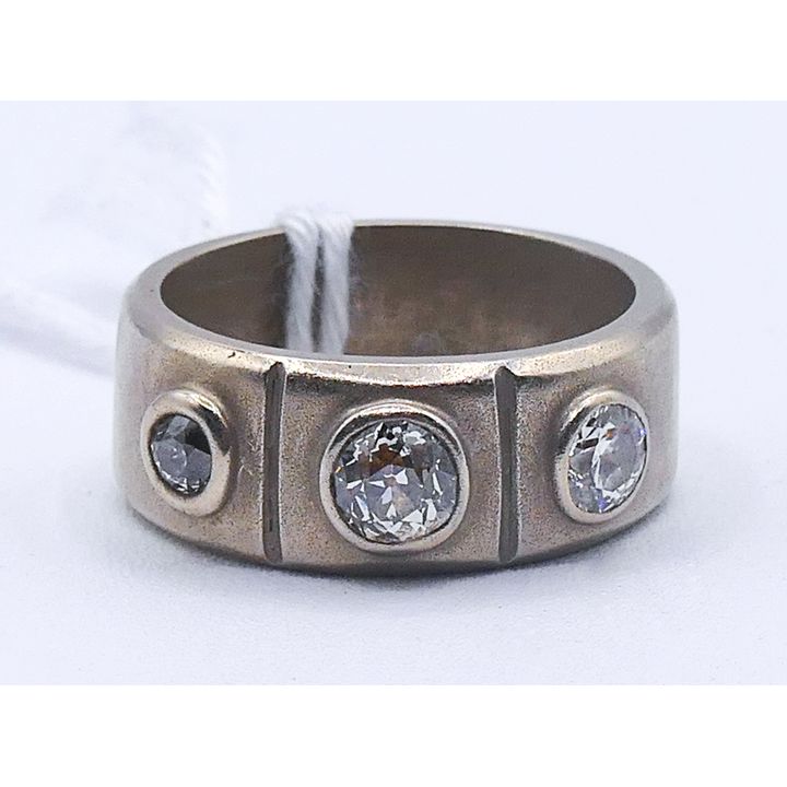 .8ctw Diamond 14k White Gold Ring Size 6.5 - 9.6 Grams