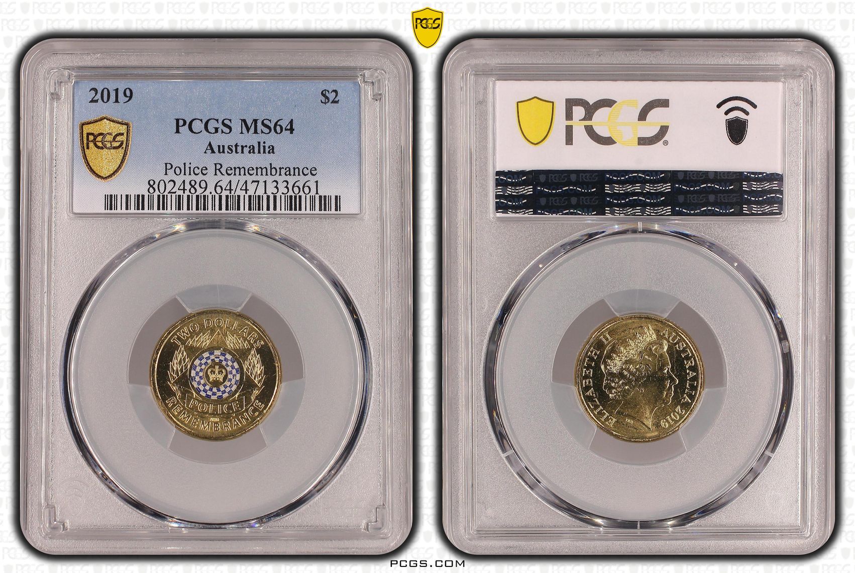 Police Remembrance Colorized, Two Dollar, 2019, PCGS MS64