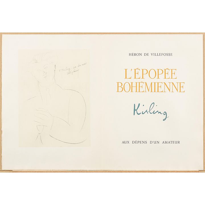 Mojżesz Kisling Heron de VILLEFOSSE, | L`epopee bohemienne. Kisling. Aux depens d`un amateur, Paris 1959.