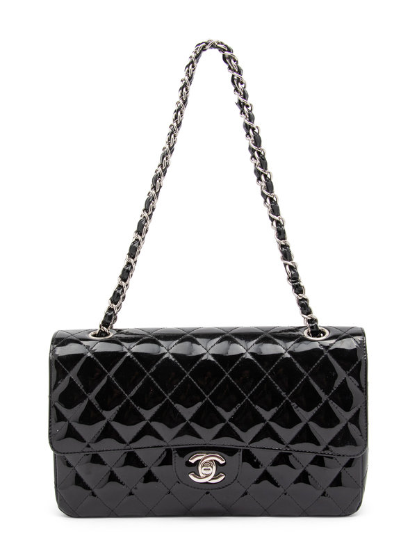 Chanel Black Patent Double-Flap Bag, 2002-03