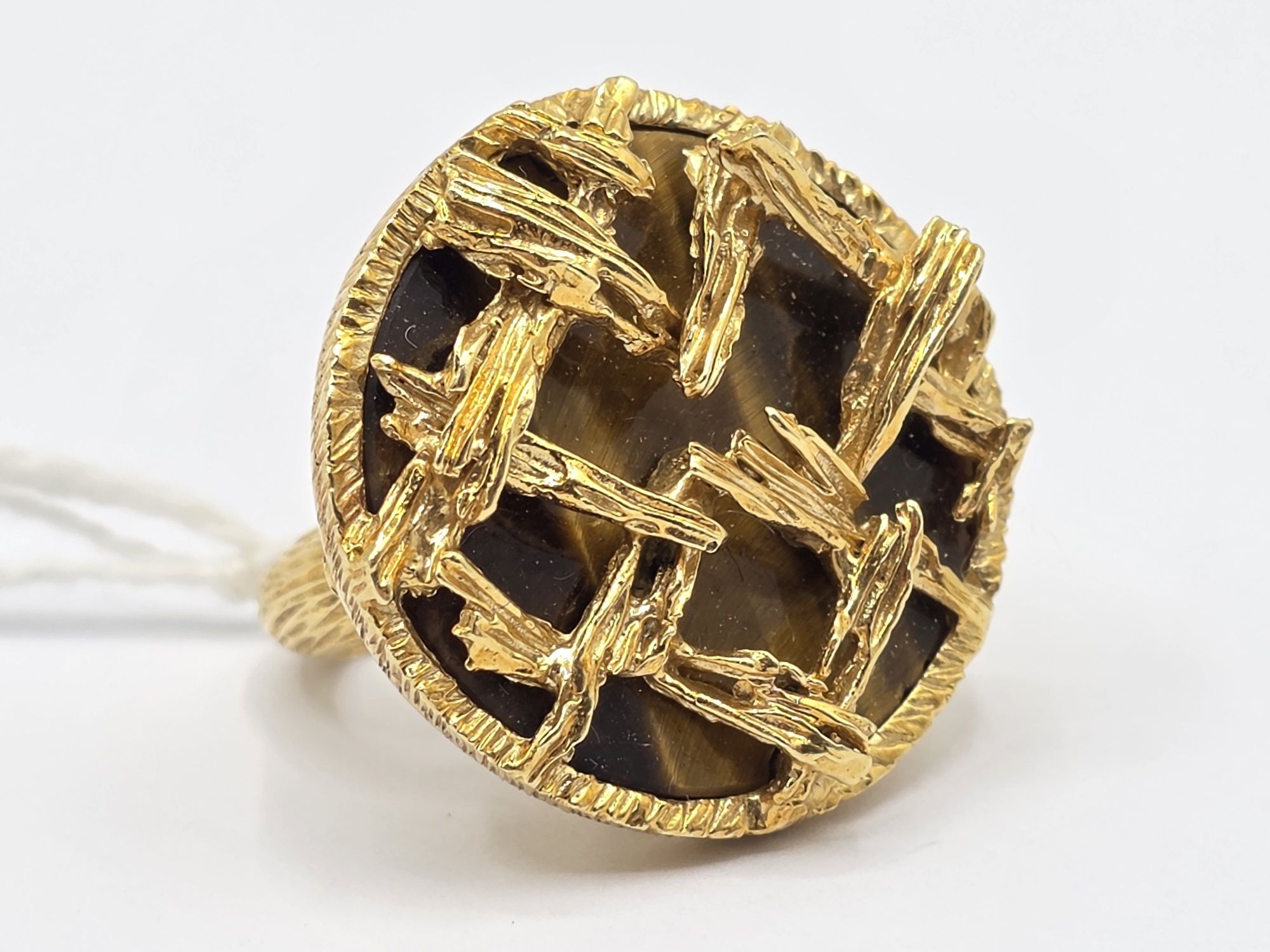 14ct Gold Tiger'S Eye Ring