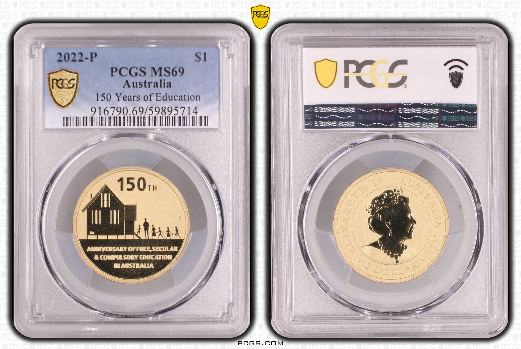 150 Years of Education, POP 5/0, One Dollar, 2022-P, PCGS MS69