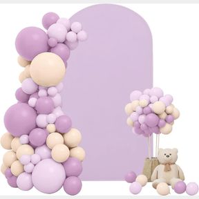 SPANDEX FITTED WEDDING ARCH COVER 6.6FT ROUND TOP STAND COVERS DOUBLE-SIDE CHIARA COVER BACKDROP COVER FOR WEDDING BIRTHDAY PARTY