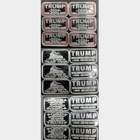 (12) 1 GRAM .999 FINE RANDOM TRUMP SILVER BARS