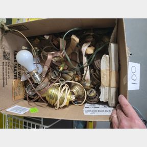 Large Assortment of Various Lamp Parts, Wicks and Misc