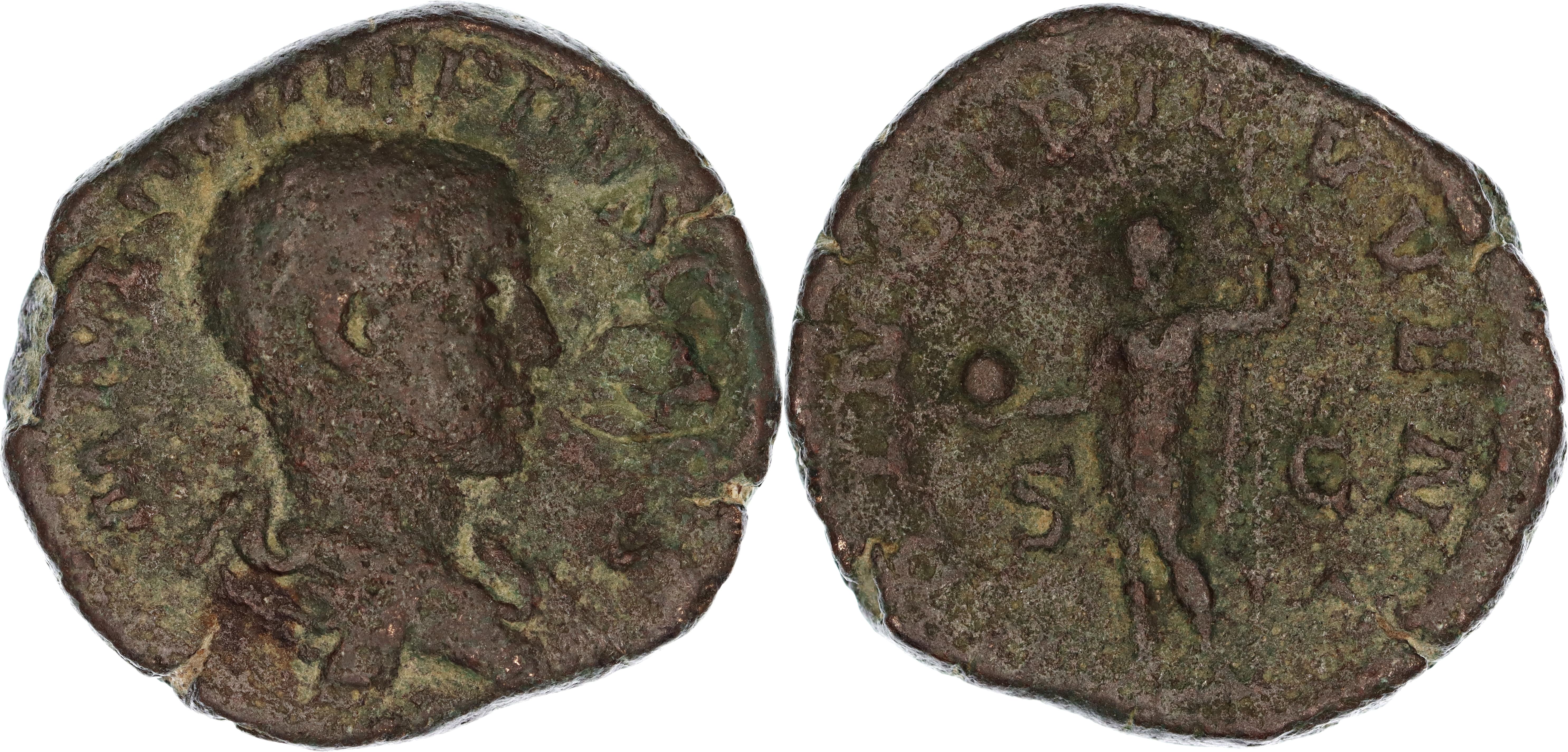 Roman Empire, Philip II , Æ Sestertius, 244-247 AD, gF