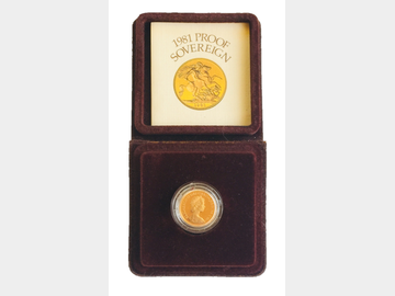 1981 Queen Elizabeth II Proof Gold Sovereign Cased.