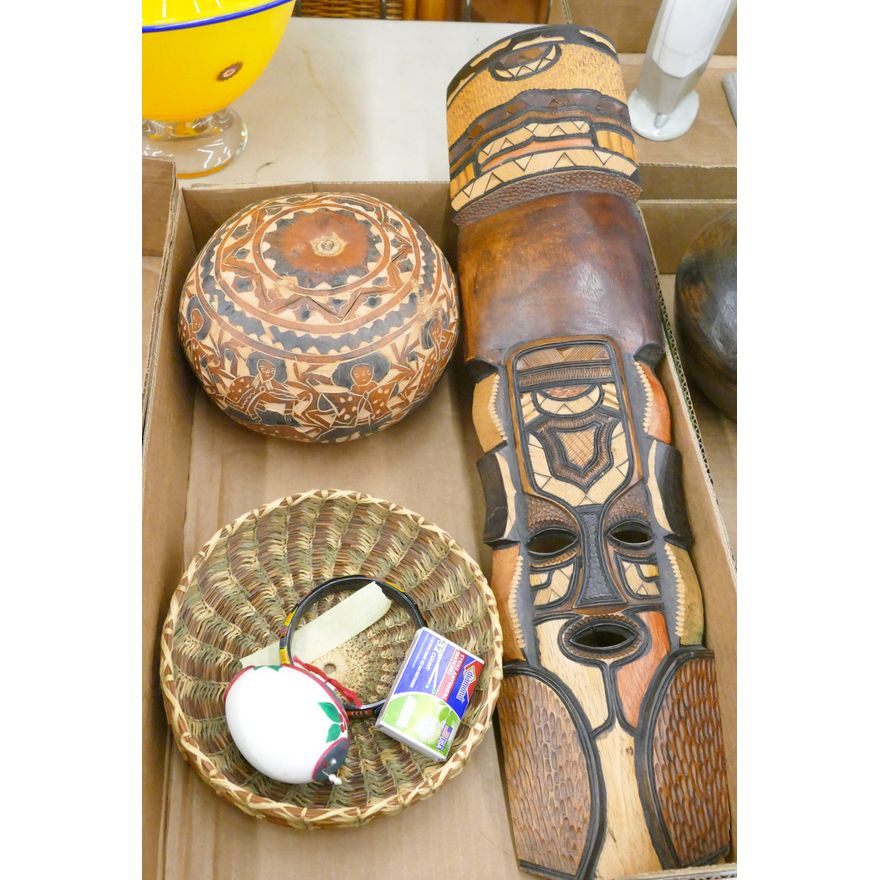 Box African Gourd & Mask etc.