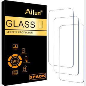 AILUN SCREEN PROTECTOR FOR IPHONE 16 / IPHONE 15 / IPHONE 15 PRO 6.1 INCH DISPLAY 3 PACK TEMPERED GLASS, DYNAMIC ISLAND COMPATIBLE