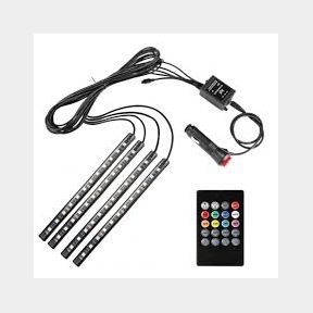 RGB Car Atmosphere Strip Light with Wireless Remote Control 12 x 4 LED - Bar 9902029455865 - 51748/20282 AS B2 (S9)