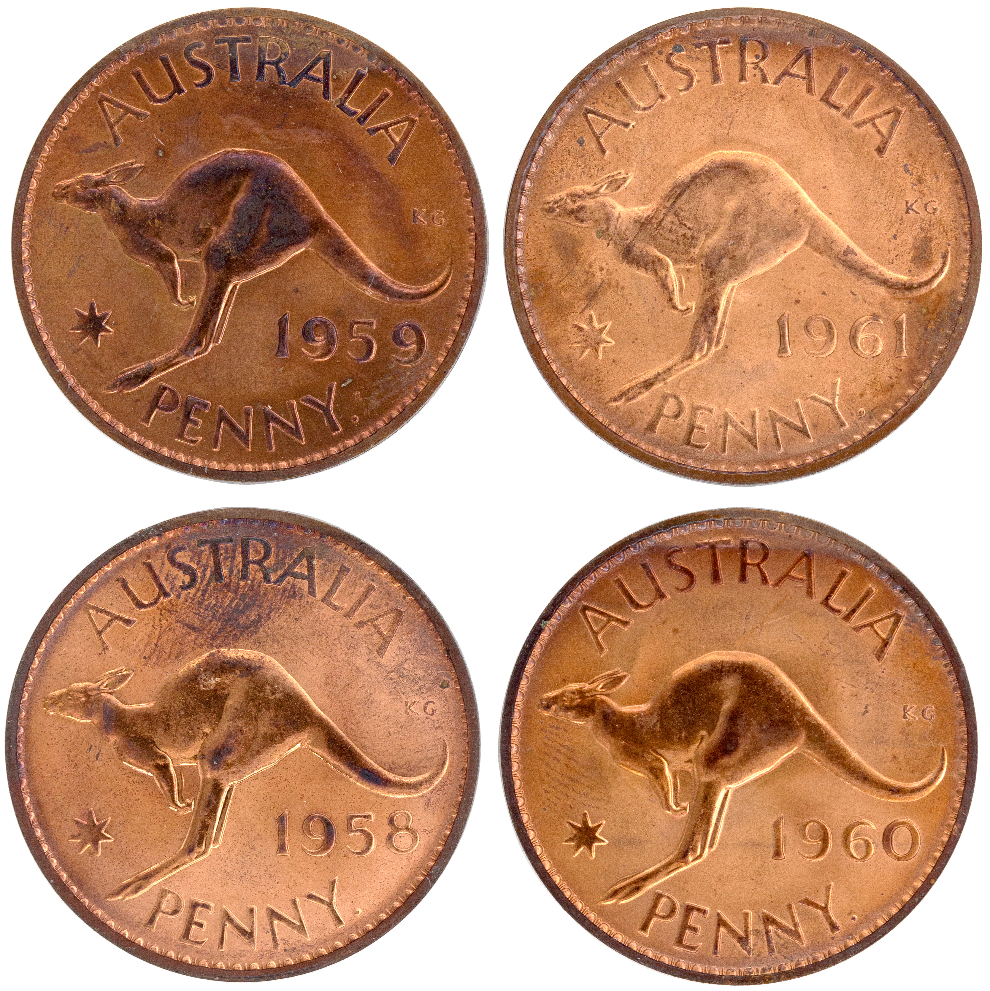 Elizabeth II, Penny, 1958 - 1961, aFDC