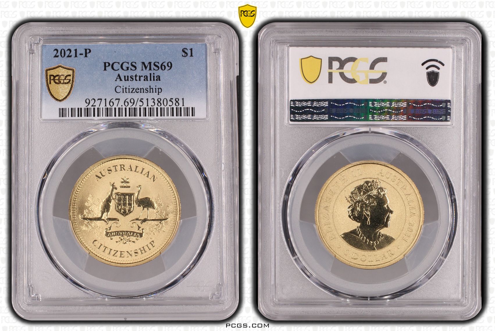 Citizenship, POP 4/0, One Dollar, 2021-P, PCGS MS69