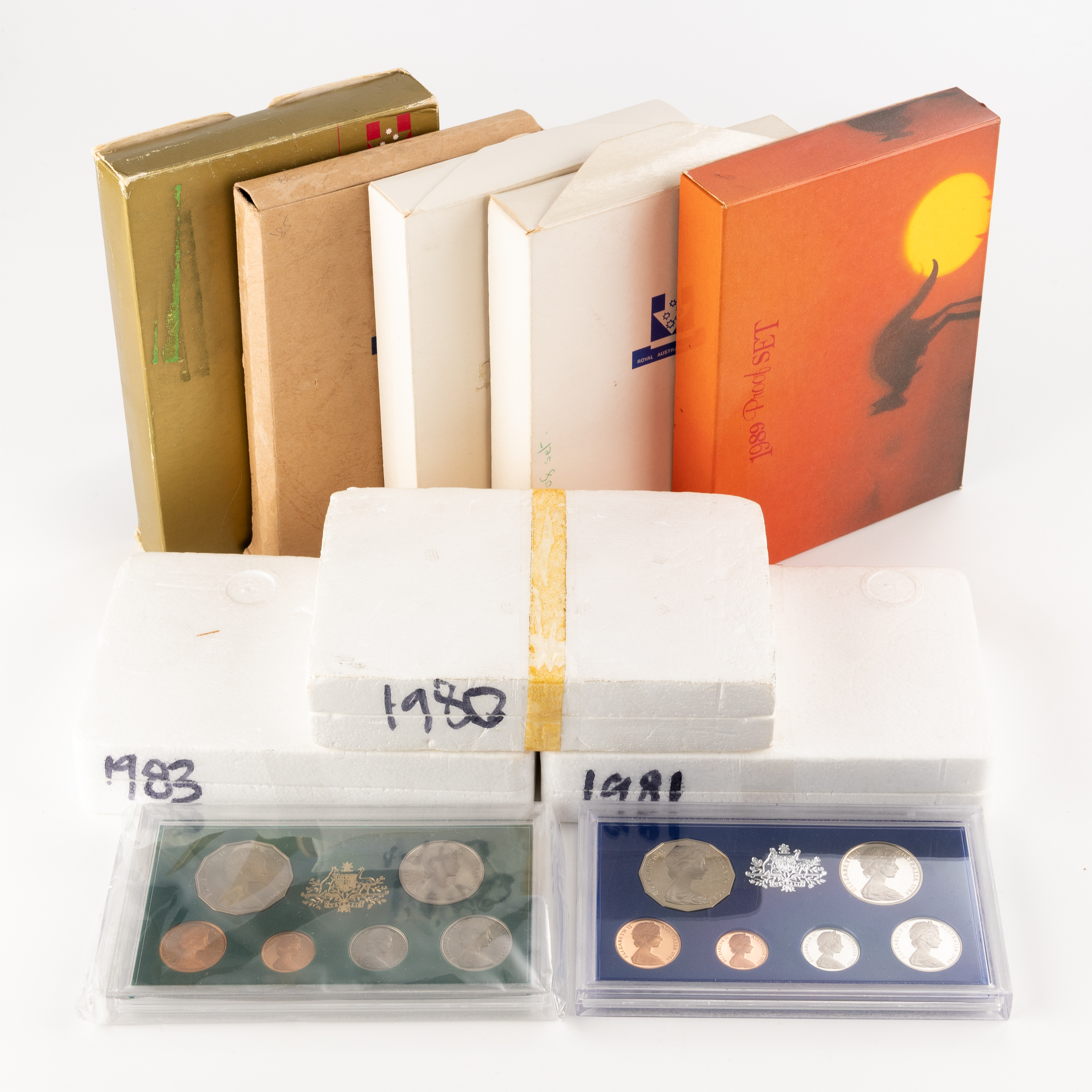 Elizabeth II, RAM- Proof Set, One Cent - Two Dollars, 1980- 1989, FDC