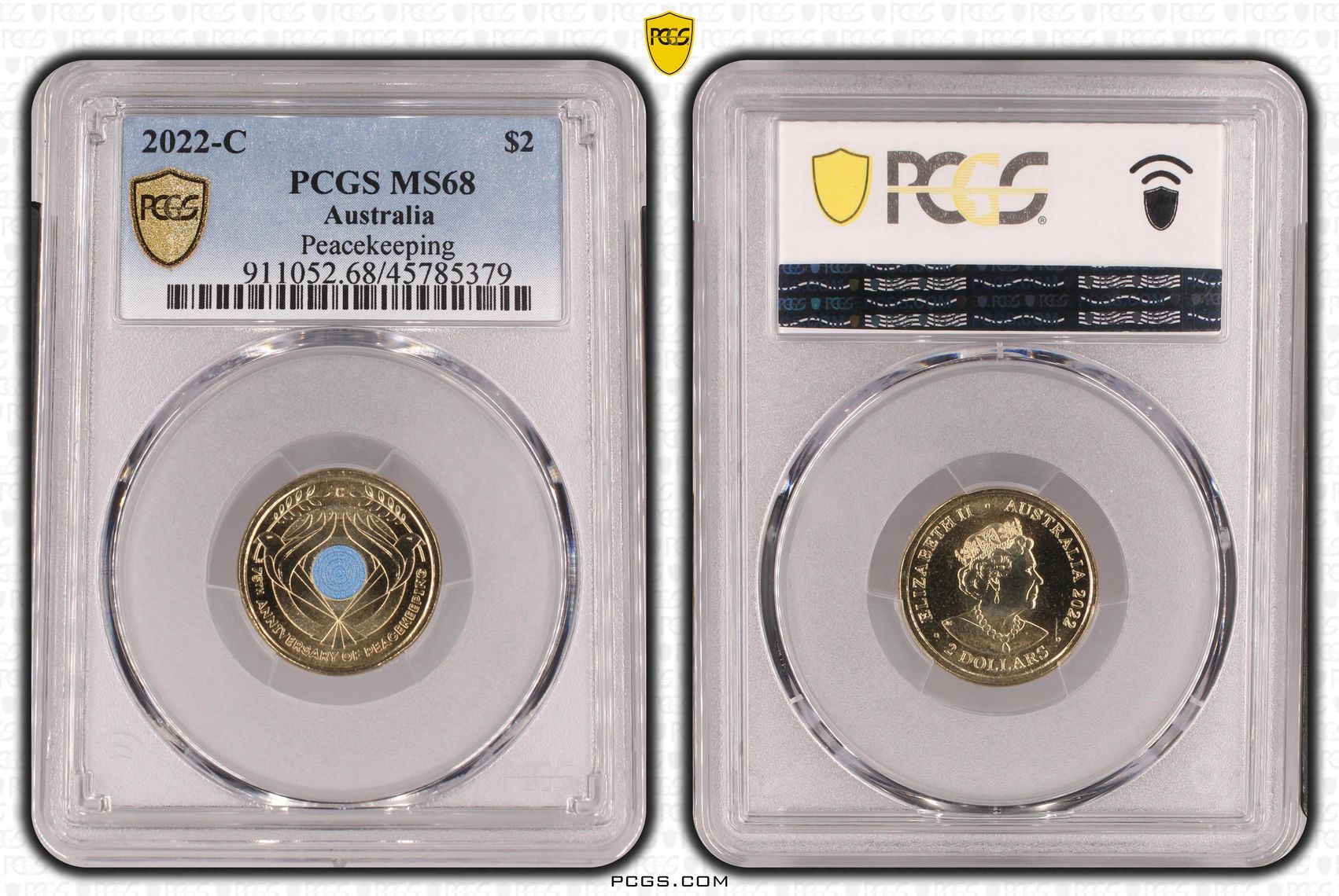 Peacekeeping Colorized , Two Dollar, 2022-C, PCGS MS68