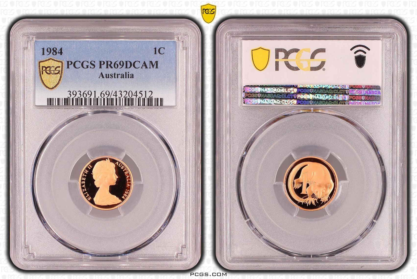 One Cent, 1984, Pcgs Pr69dcam