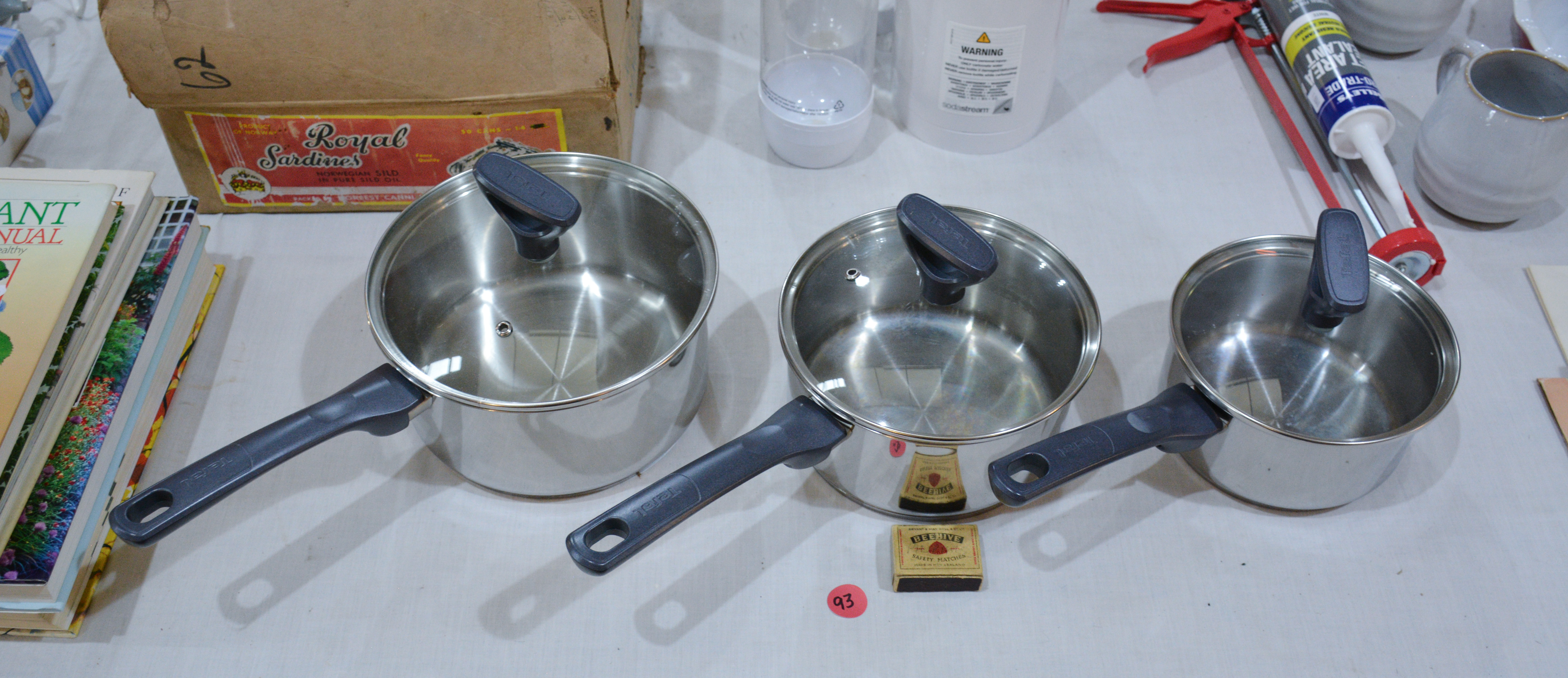 Tefal Lidded Cooking Pots x 3 — NZ auction result