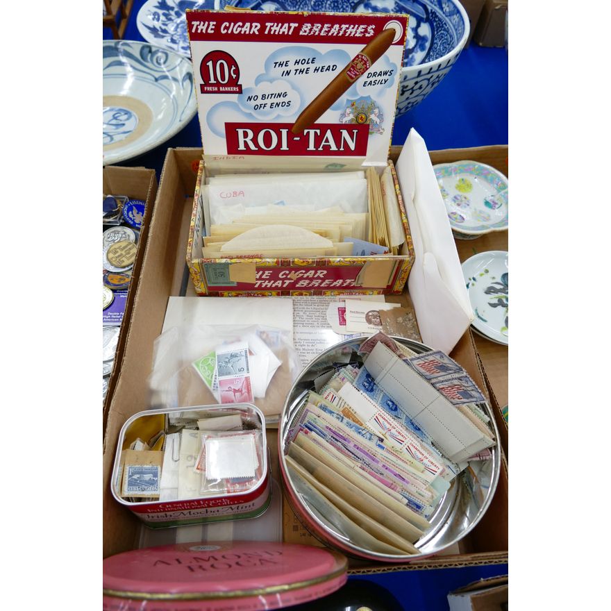 Box Old World Stamps etc.