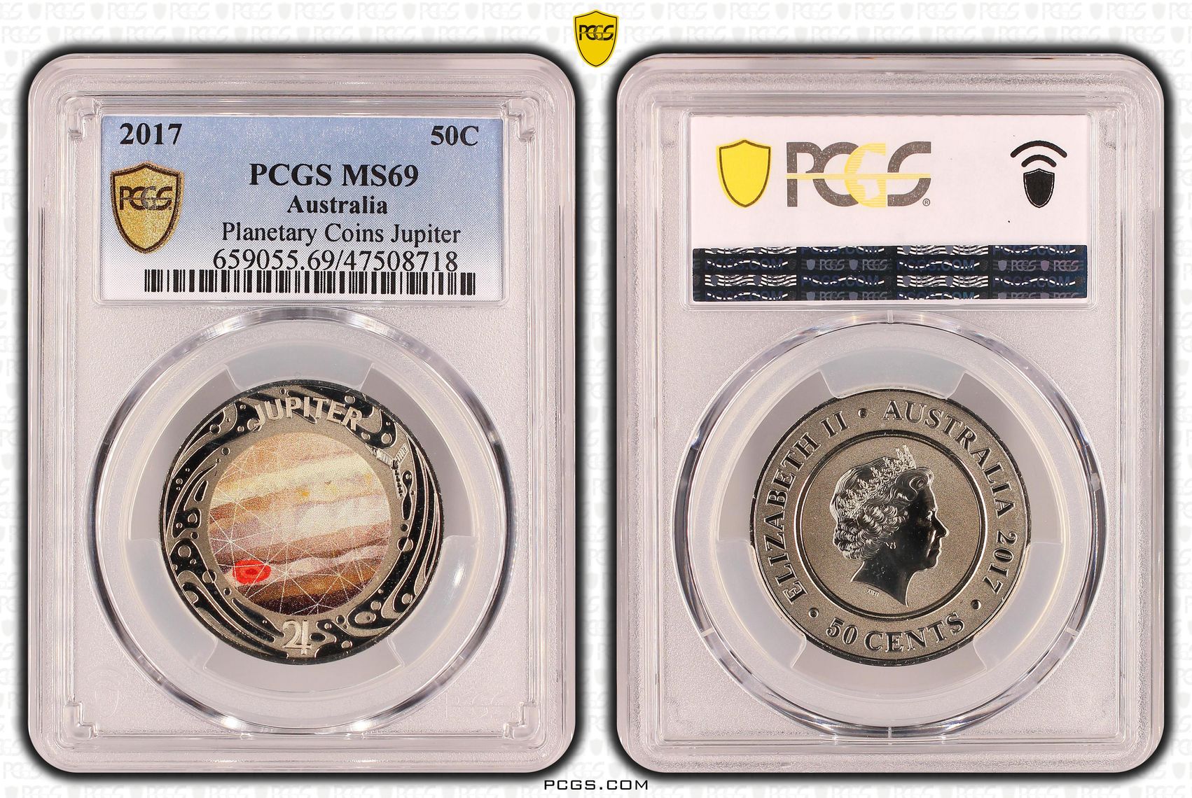 Planetary Coins Jupiter, Fifty Cent, 2017, PCGS MS 69