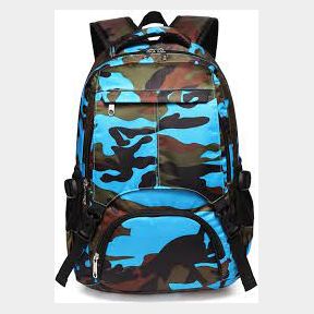 14'' Kids Cute Camouflage Design Colorful Backpack for School/Kindergarden - Blue-50593/440 B3(s4)