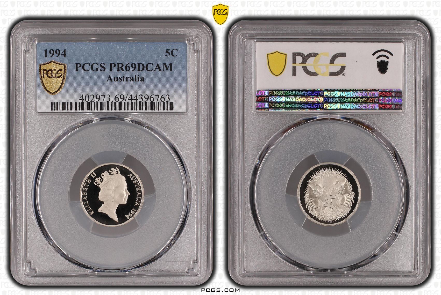 Elizabeth II, Five Cent, 1994, PCGS PR69DCAM