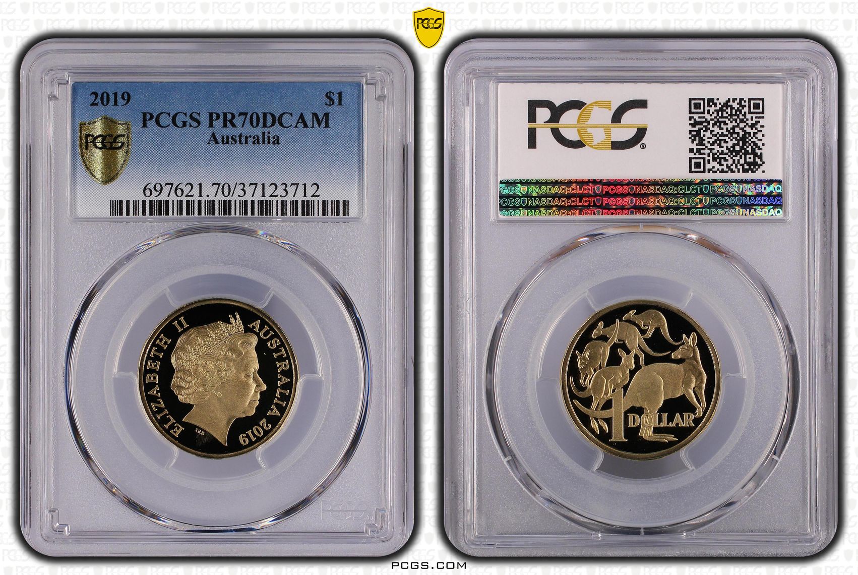 402 · 2019 Australia One Dollar, $1 PCGS - PR70DCAM POP 16/0 -712