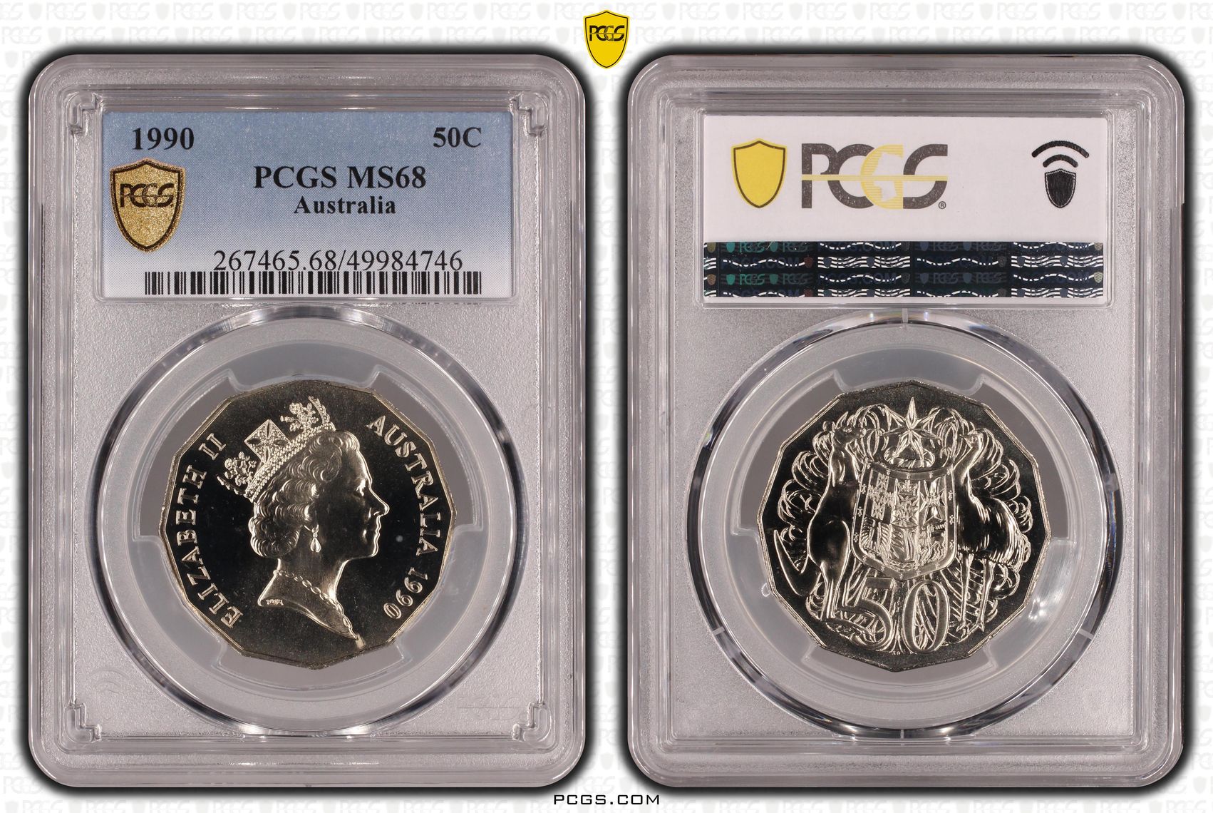 , Fifty Cent, 1990, PCGS MS68
