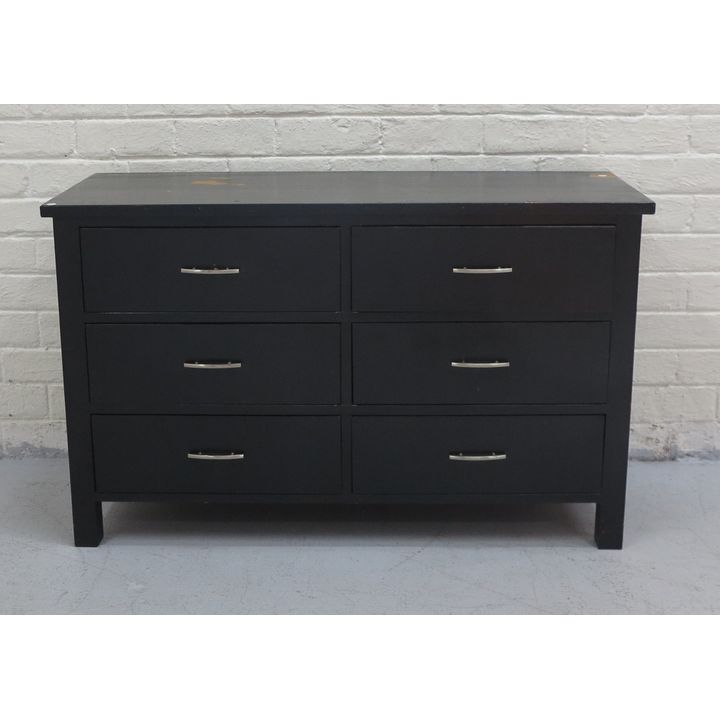 PAINTED OAK CHEST OF DRAWERS