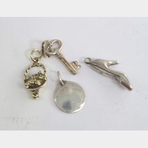 4 PIECE CHARM SET STERLING SILVER 5.5G - 50691/51