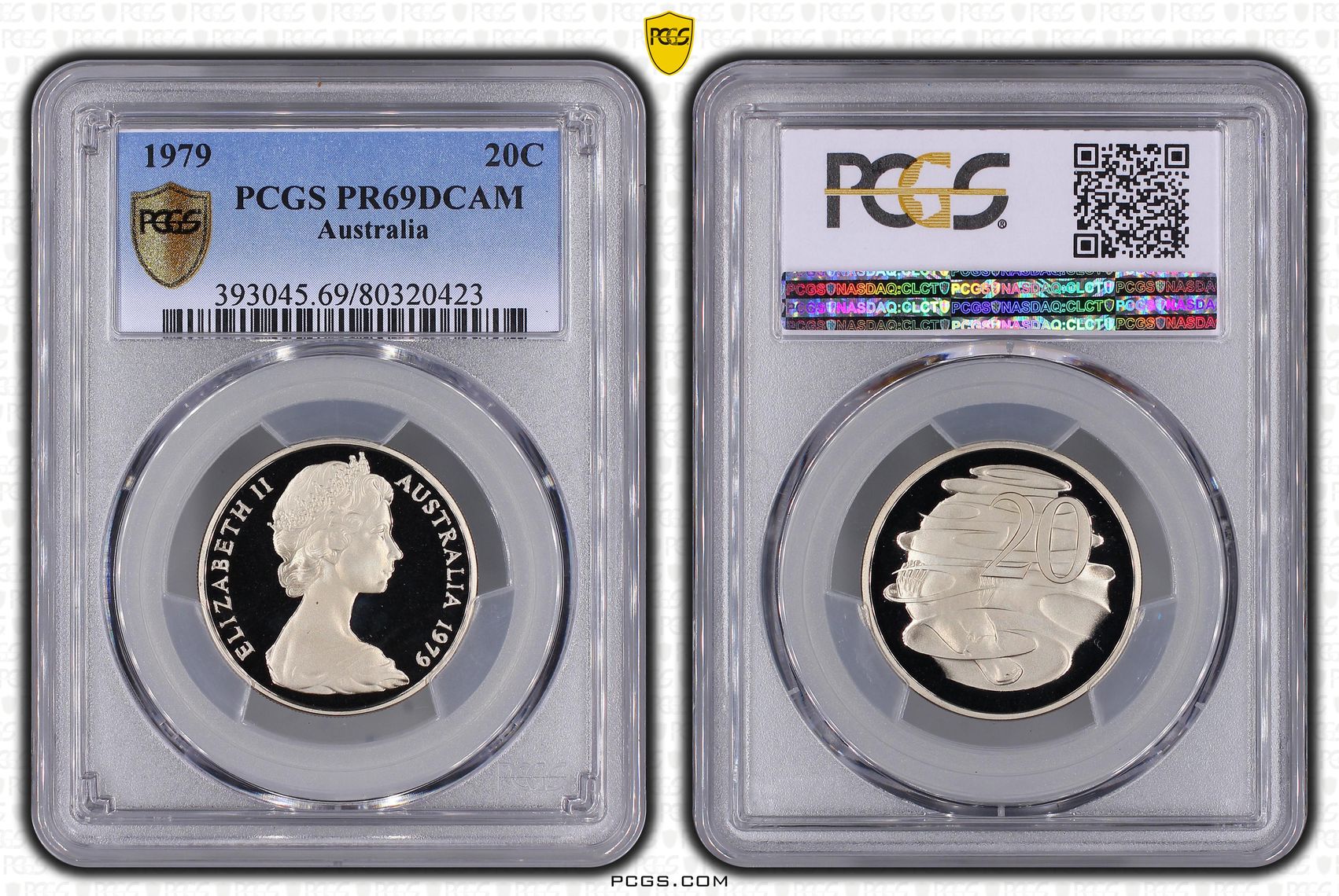 Elizabeth II, Twenty Cent, 1979, PCGS PR69DCAM