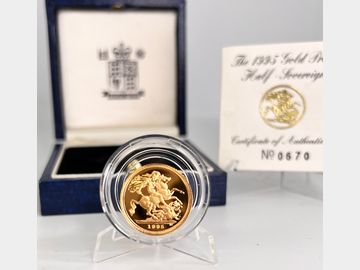 1995 ELIZABETH II PROOF GOLD HALF SOVEREIGN