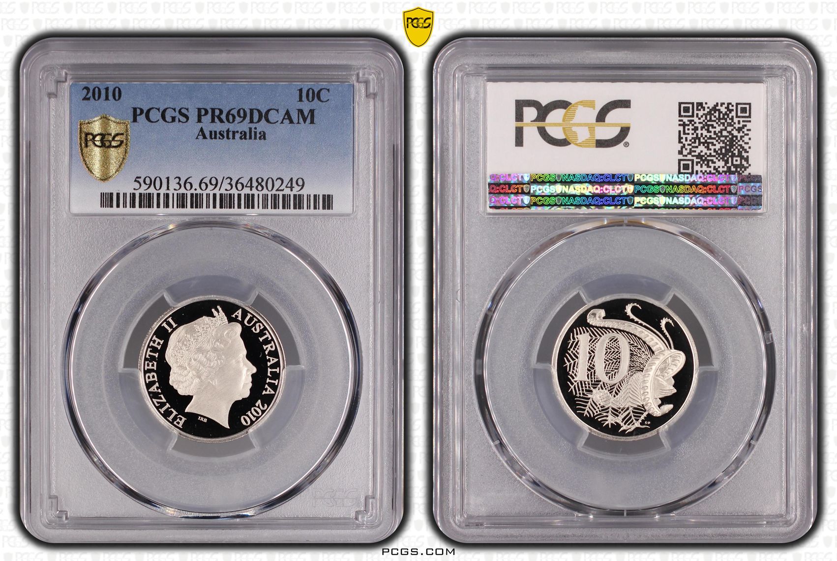 Ten Cent, 2010, Pcgs Pr69dcam